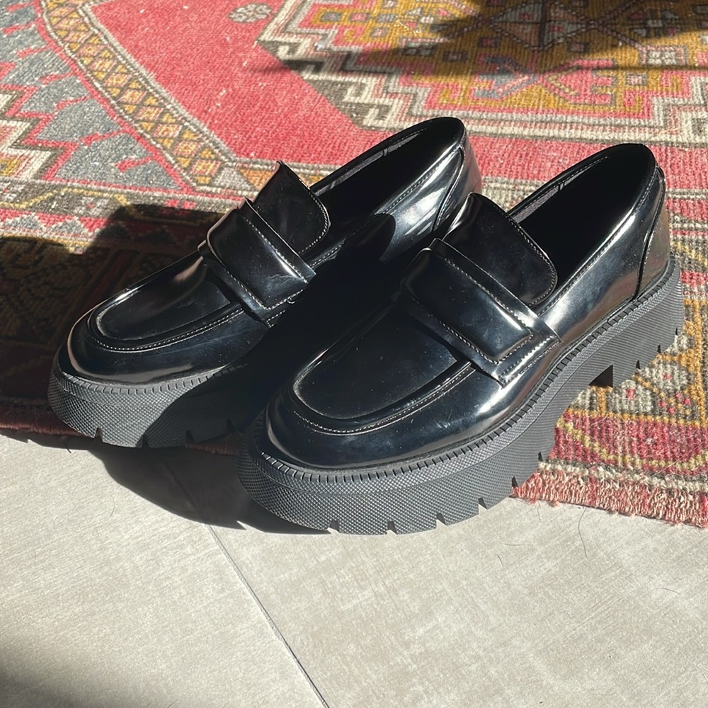 Zara chunky loafers Lug Sole